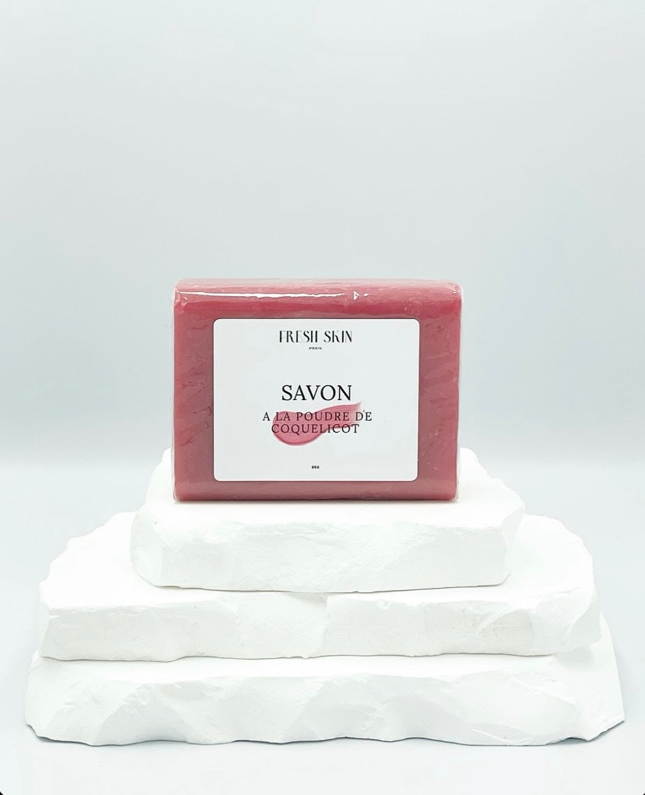 Savon à la poudre ce coquelicot